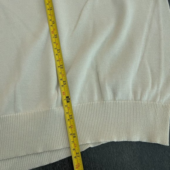 Bugatchi Uomo Men's White Sweater Vest, Size L (Stains) - Picture 7 of 7